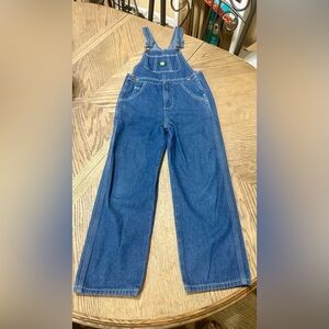 JOHN DEERE DENIM BIB OVERALLS YOUTH SIZE 8